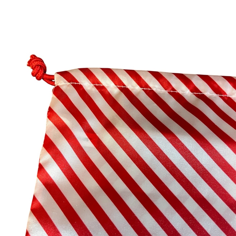 Red & White Striped Drawstring Bag - Picture 2 of 6